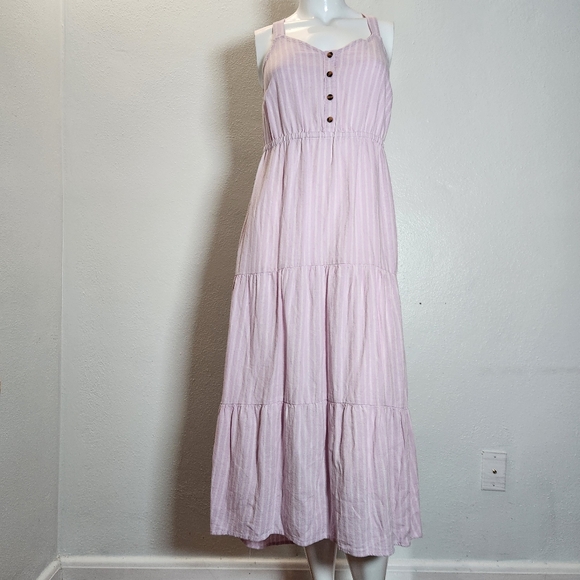 Sonoma Dresses & Skirts - Sonoma Linen Blend Stripped Dress Size Medium